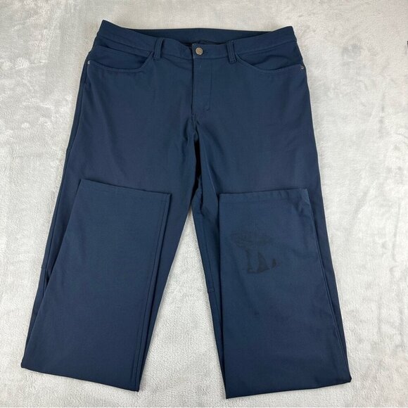 Lululemon ABC Pant True Navy  37" Men's Size 34 Waist M5468T Style Number - Picture 8 of 16